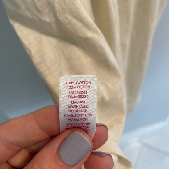 Velvet by Graham Spencer, Small (but loose!), cream sheer drawstring midi dress - Picture 5 of 5